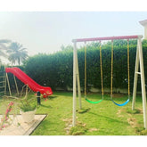 Huitich Kids Outdoor Playground Set with Slide & Swings - Mumzar
